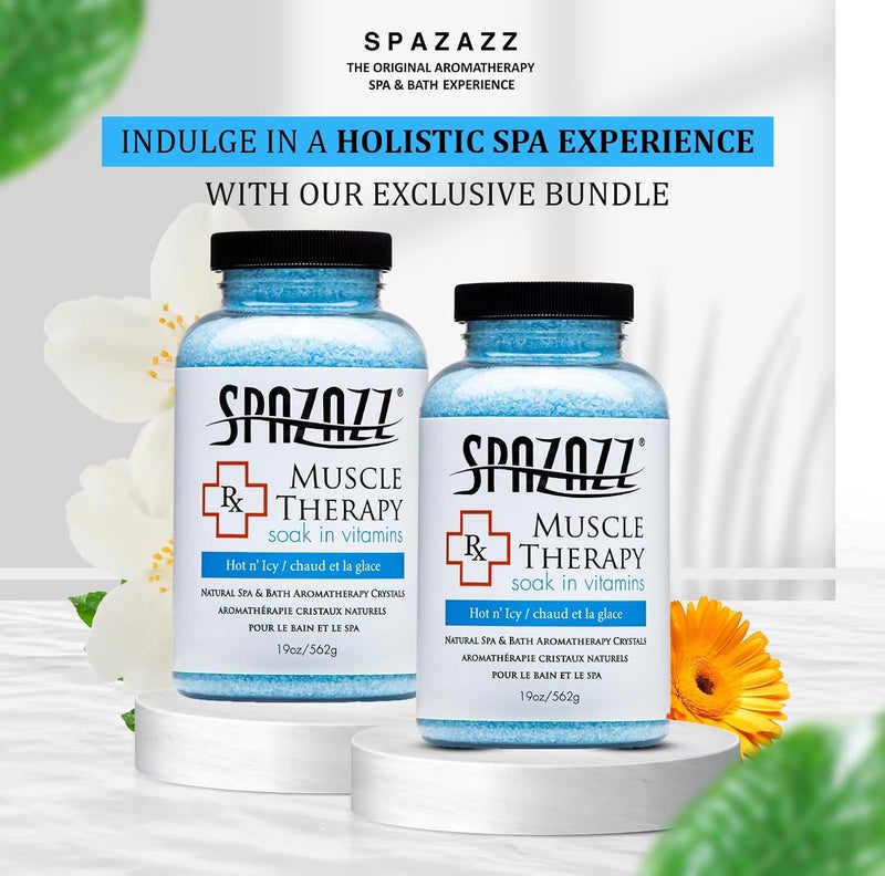 Spazazz RX Therapy Crystals for Muscle Therapy - Hot N' Icy Bath Minerals, 19-Ounce - Image 3
